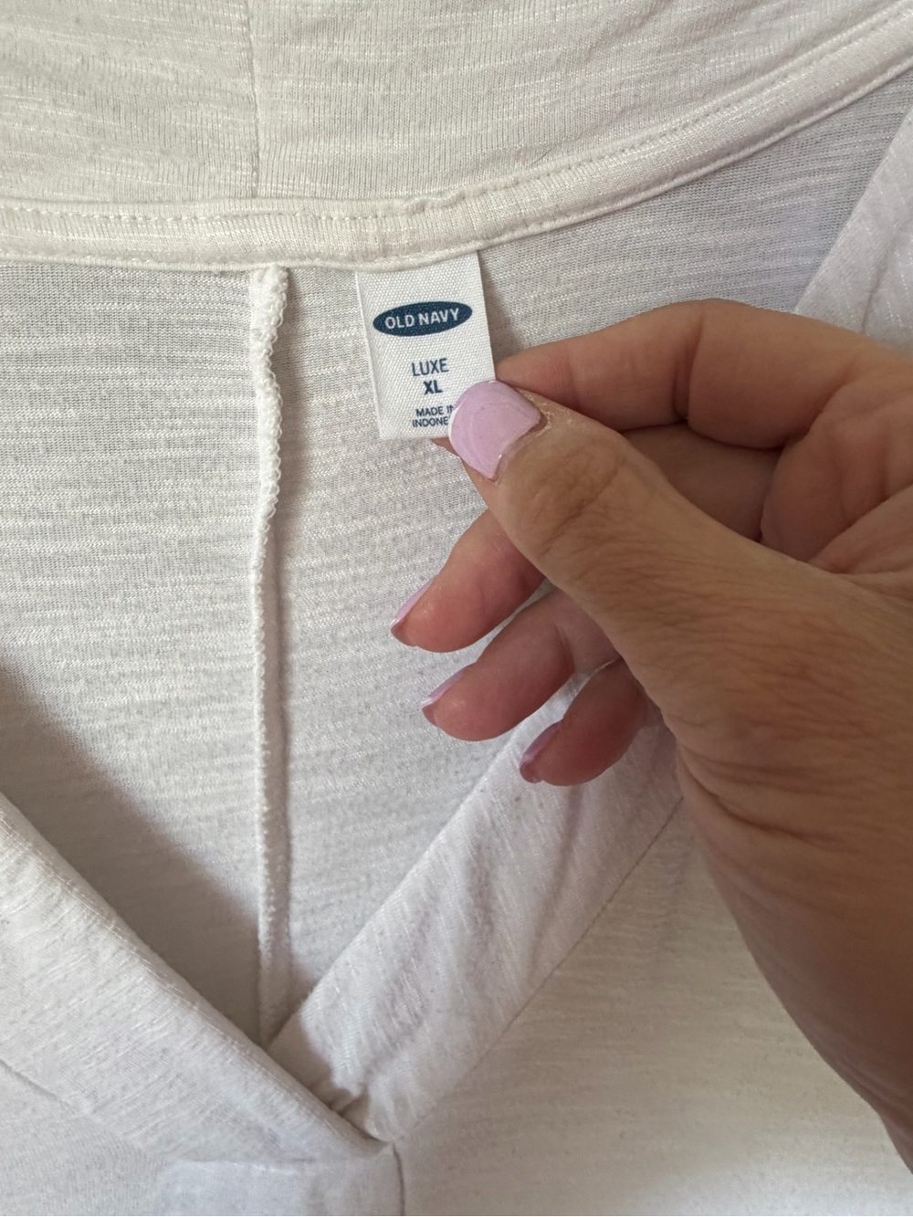 Old Navy Soft White V-Neck Tunic Top XL - Picture 2 of 4